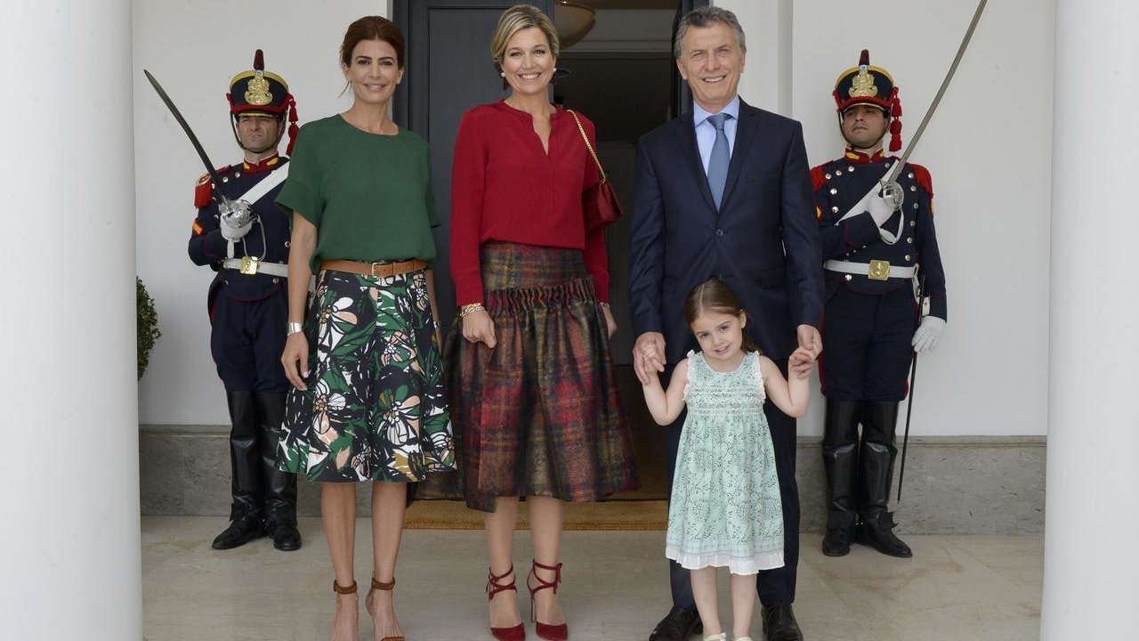 Máxima de Holanda, en una visita que hizo a Mauricio Macri en Argentina.