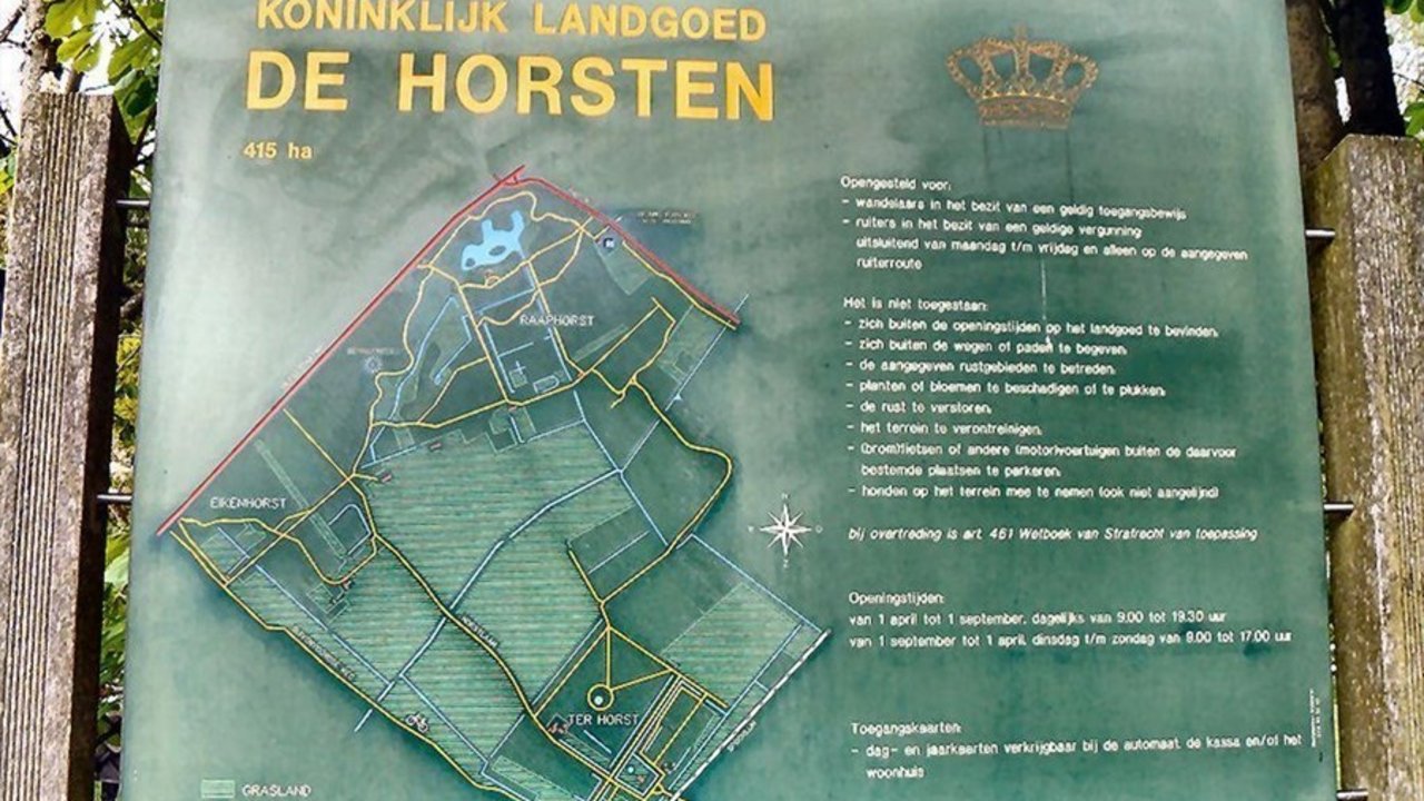 Mapa de la finca De Horsten.