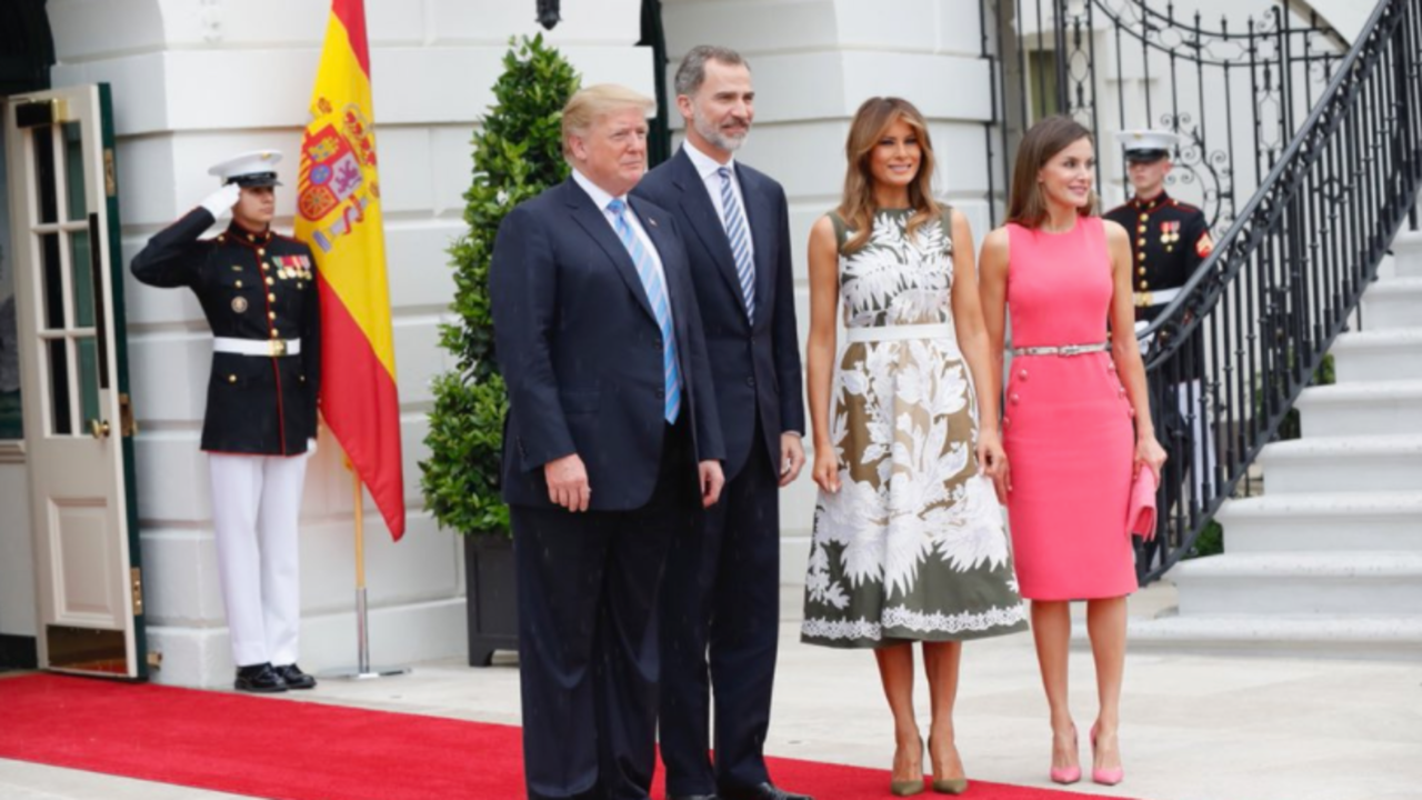 Los reyes con Trump y Melania en la Casa Blanca