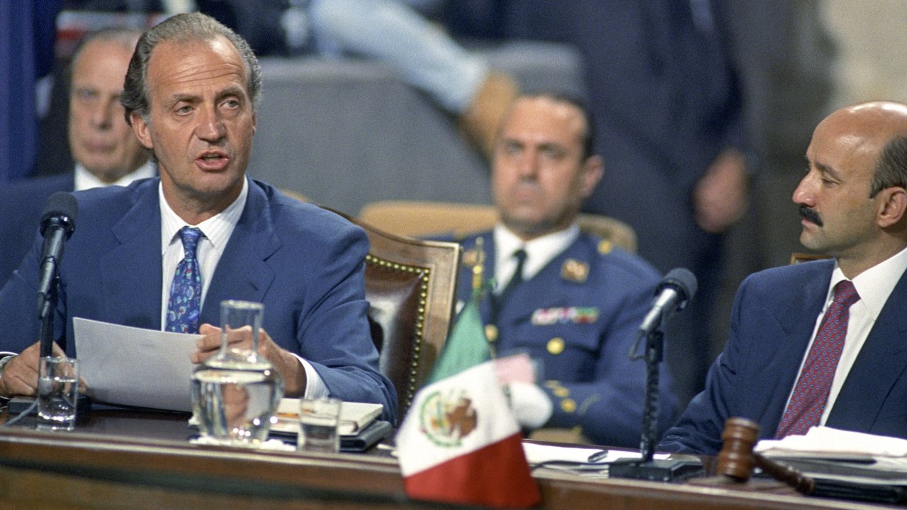 Juan Carlos I durante una de sus visitas a México.