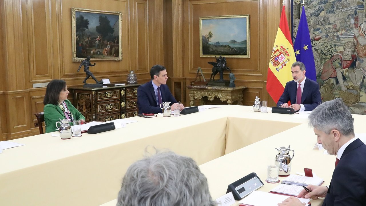 El rey se reunió con el presidente del Gobierno, Pedro Sánchez y el Comité Técnico de Gestión del Coronavirus.