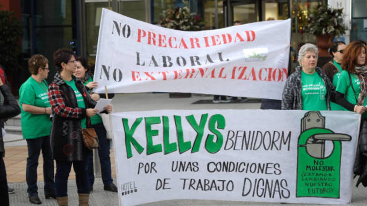 Protesta de Las Kellys en  Benidorm