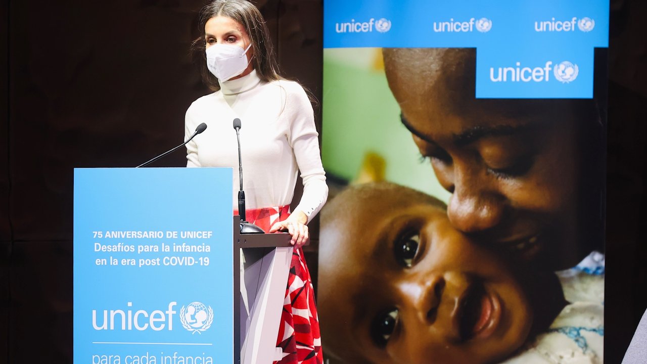 Letizia en el 75º aniversario de UNICEF España.