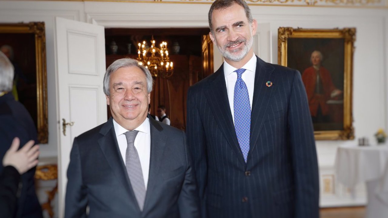 Antonio Guterres y Felipe VI en una foto de archivo 