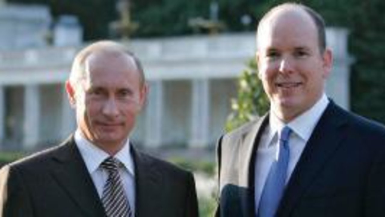 El presidente de Rusia, Vladimir Putin, y el príncipe Alberto de Mónaco