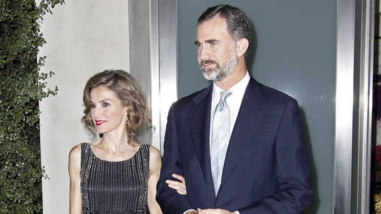 Los príncipes durante la recepción ofrecida en su honor por el embajador de EEUU en España, James Costos, en Beverly Hills.