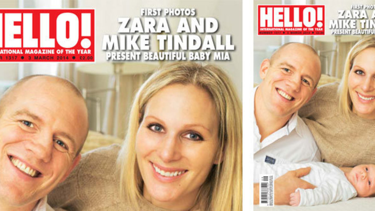 Portada de la revista Hello! protagonizada por Zara Phillips, Mike Tindall y su hija Mia.