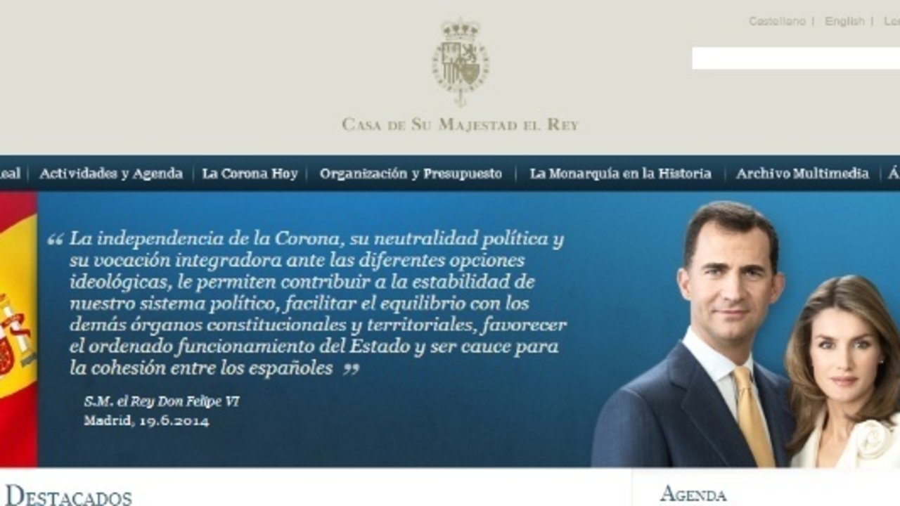Imagen de la página web de Casa Real.