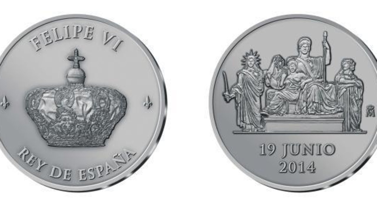 Medalla conmemorativa por la proclamación de Felipe VI.