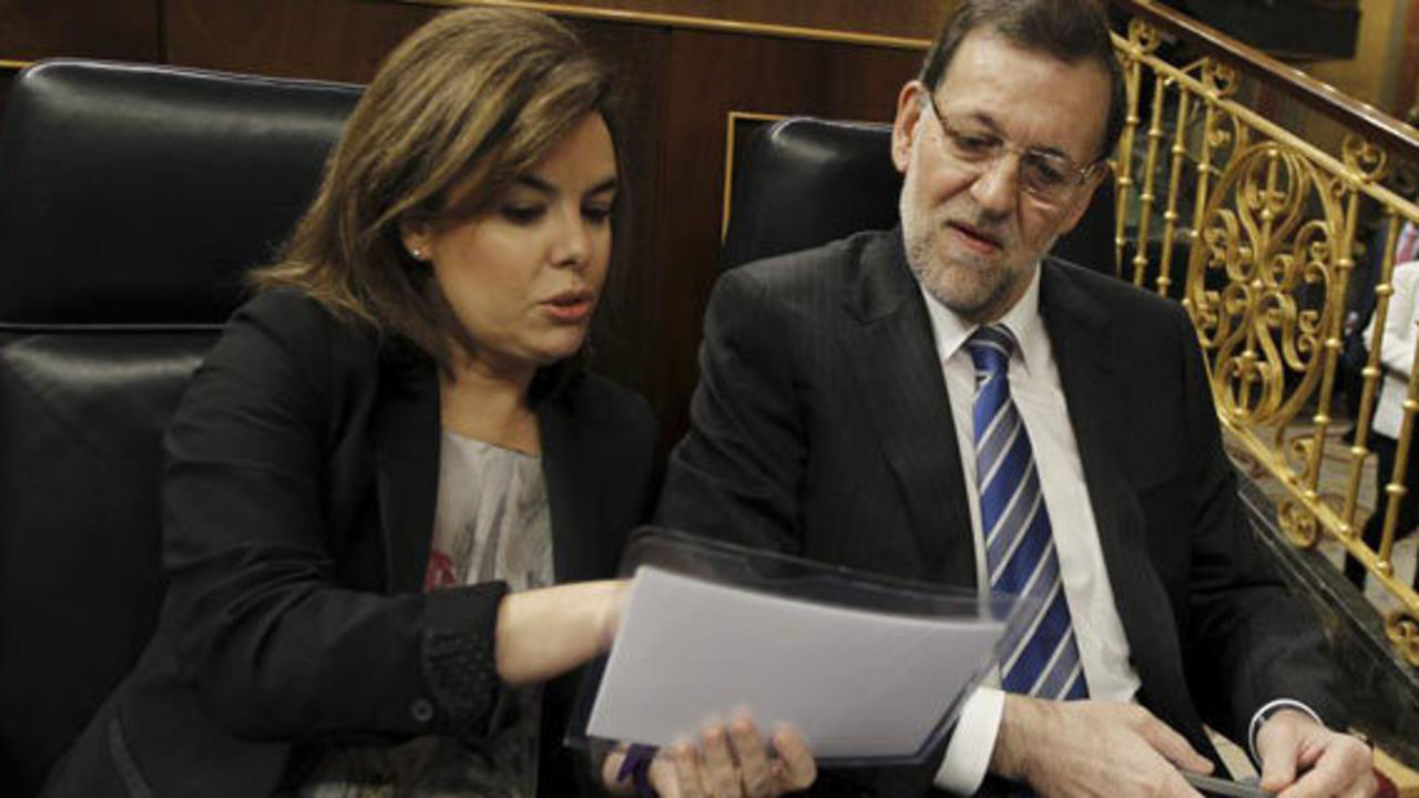 Mariano Rajoy y Soraya Sáenz de Santamaría. 