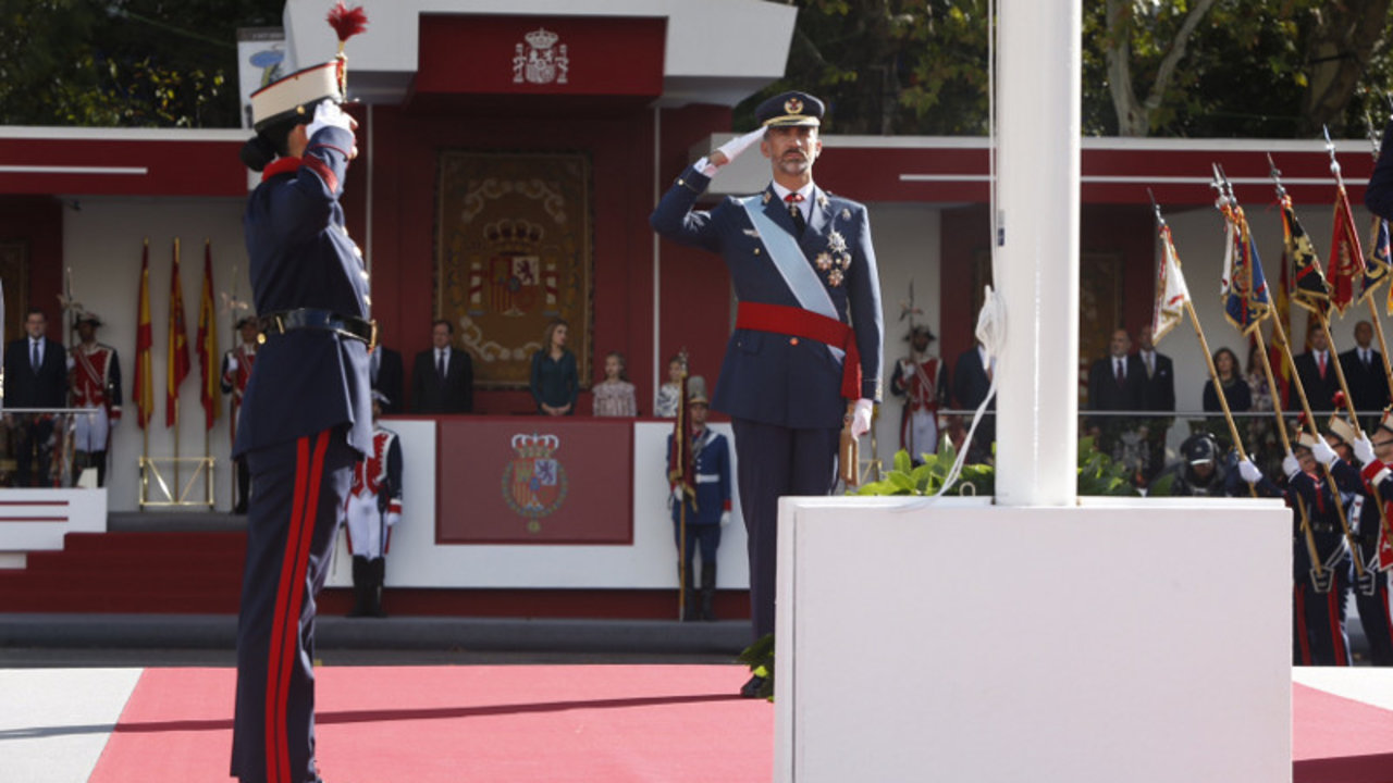 Felipe VI durante los actos del 12 de octubre. 