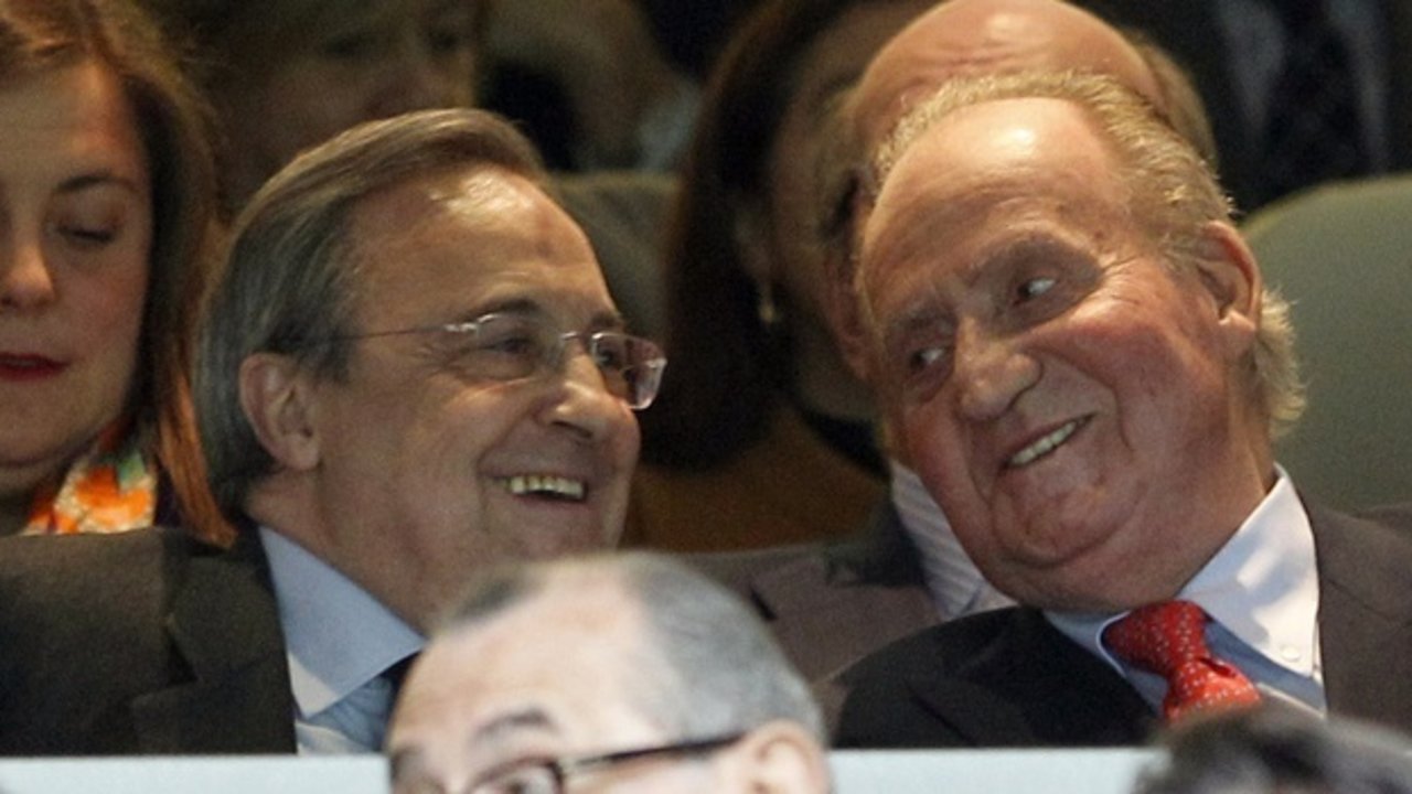 Florentino Pérez y el rey Juan Carlos. 