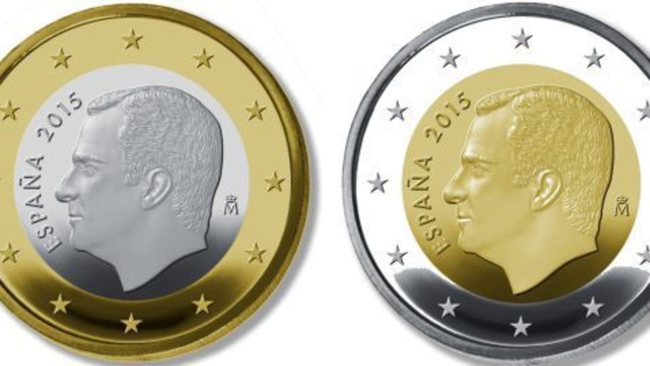 Monedas con la imagen de Felipe VI.