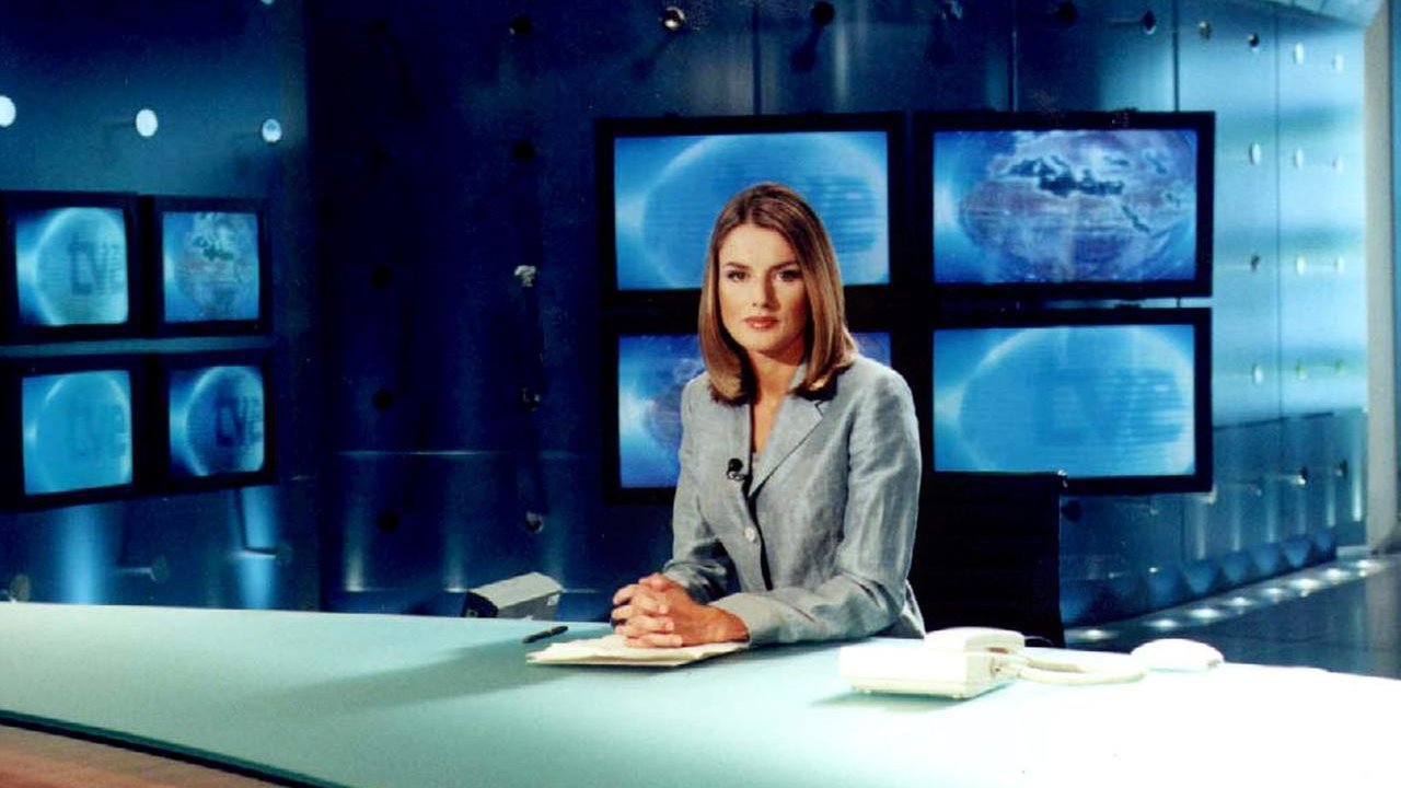 La reina Letizia, cuando trabajaba en Televisión Española.