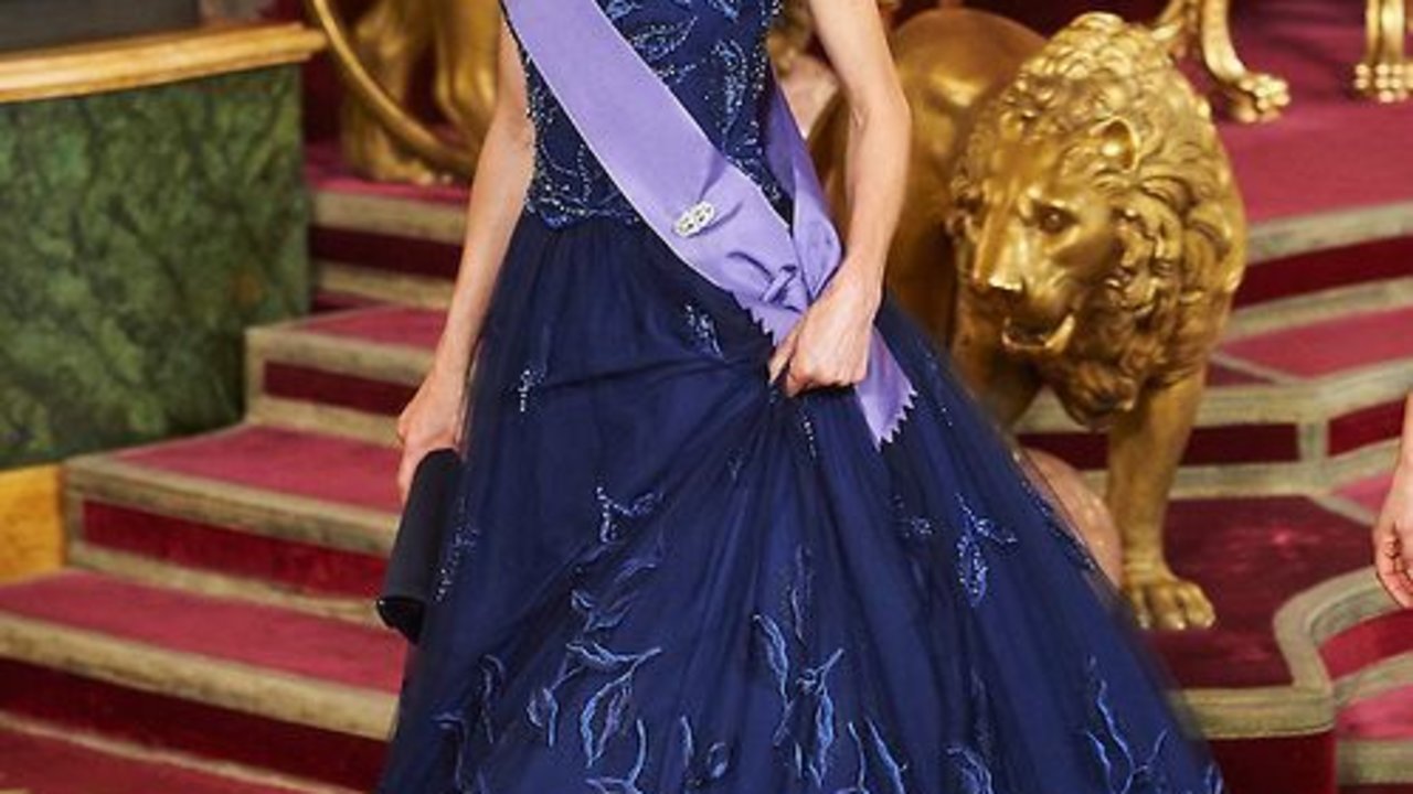 La reina Letizia en el Palacio Real de Madrid.