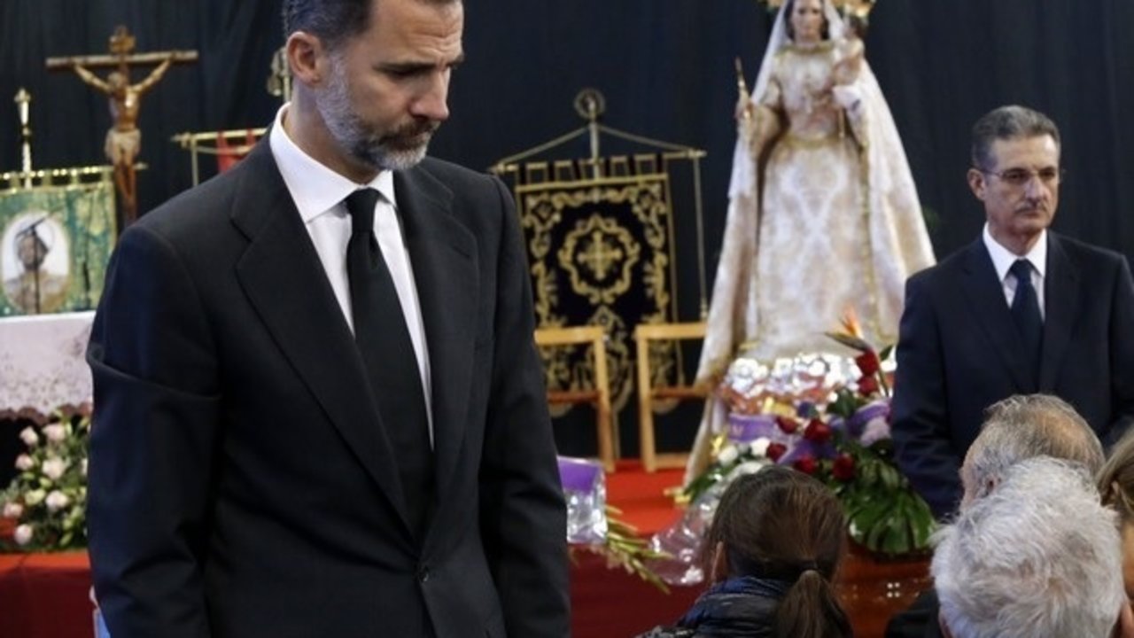 Felipe VI en un funeral.