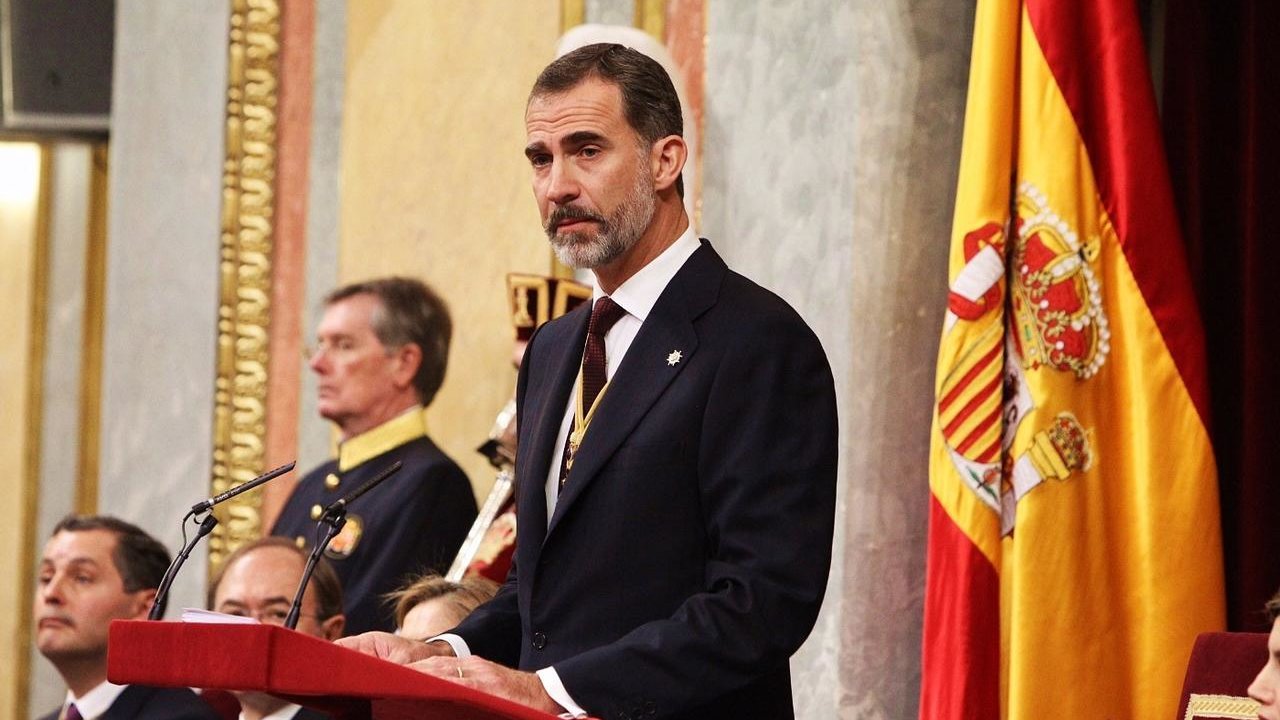Felipe VI, en la apertura solemne de las Cortes de 2016.