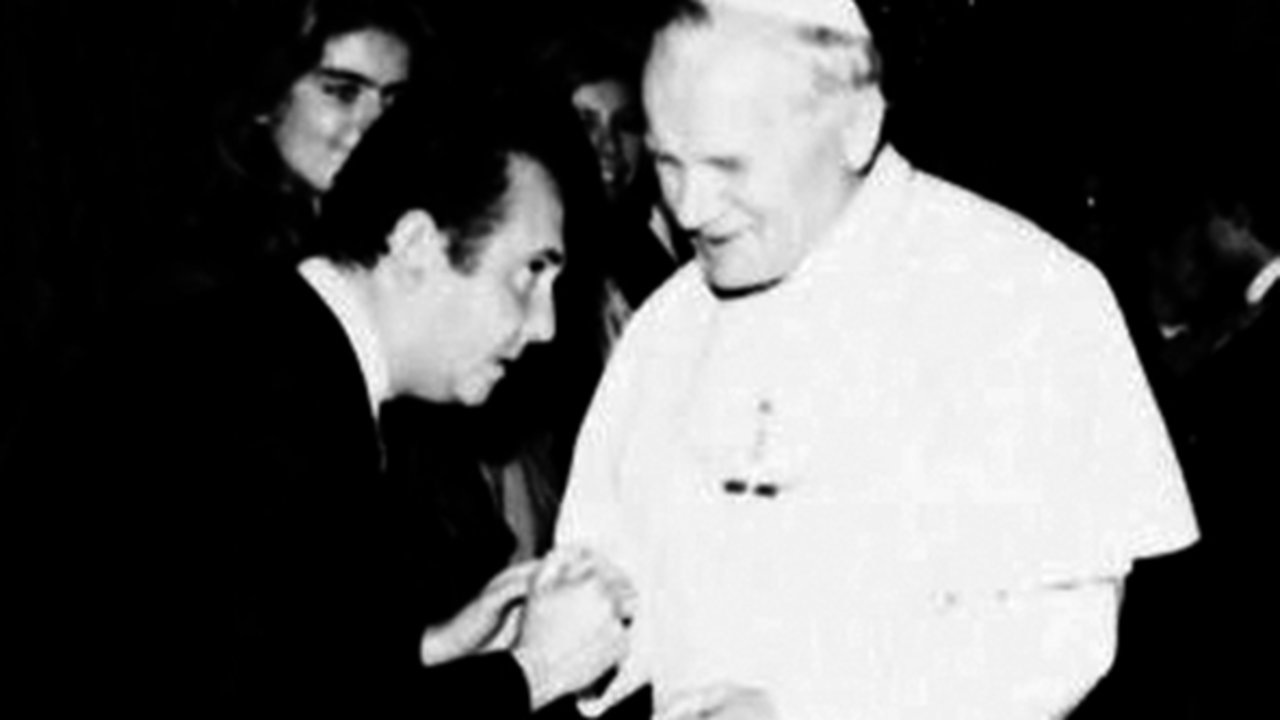 El príncipe Bagrat de Bagration, con el Papa Juan Pablo II.