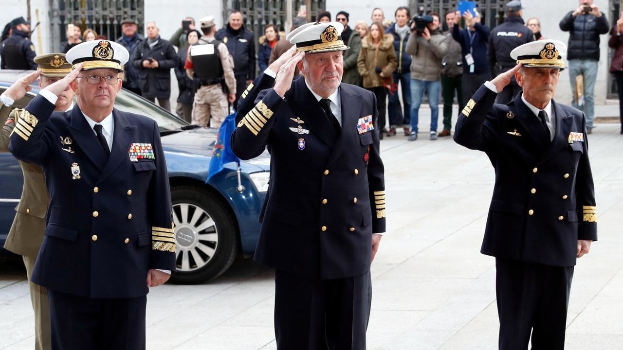 Juan Carlos I, en un acto anterior del Patronato del Museo Naval.