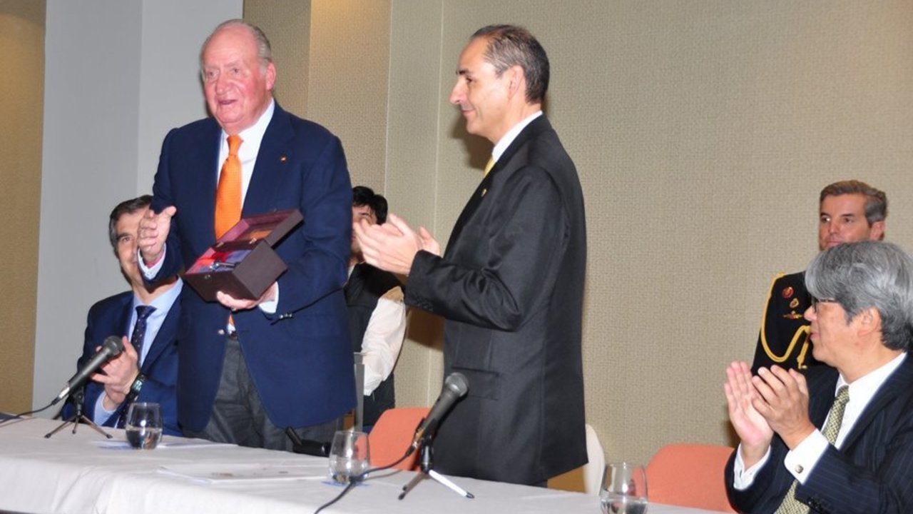 El rey Juan Carlos, en la entrega de unos premios de kárate.