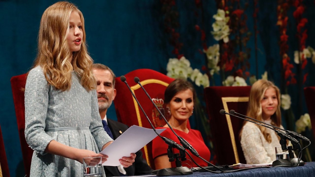 Su Alteza Real la Princesa de Asturias durante su discurso de los Premios Princesa de Asturias 2019