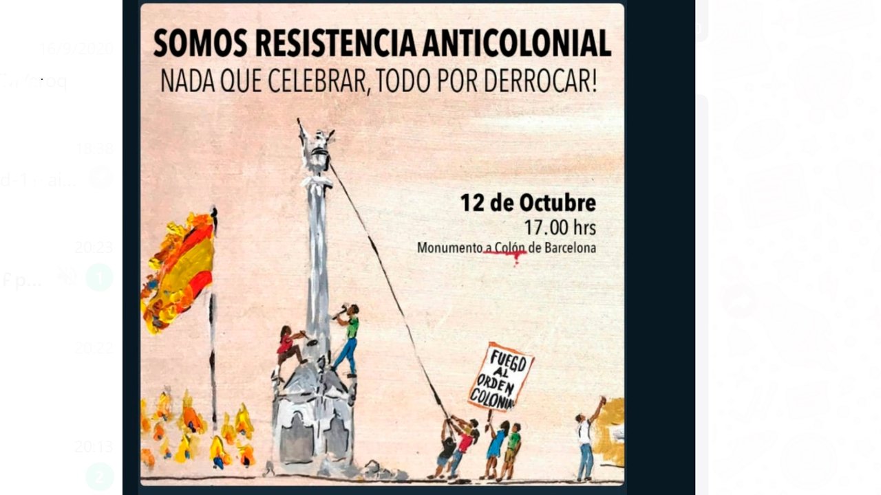 Los independentistas llaman a derribar la estatua de Colón