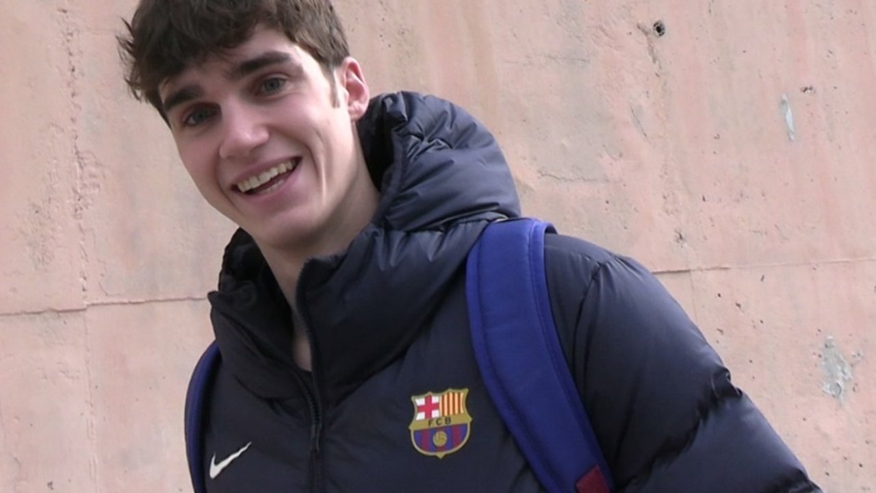 Pablo Urdangarín, feliz tras su debut en Champions con el Barça de balonmano 